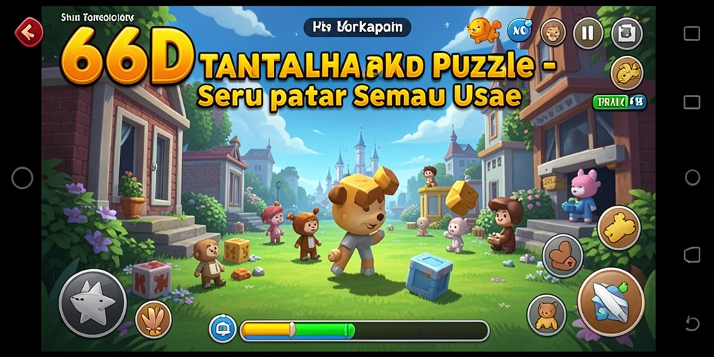 Tampilan gameplay menarik dari 66D dengan berbagai puzzle yang menantang.