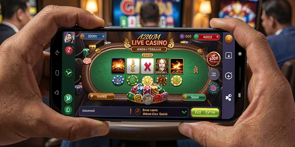 Tampilan gameplay Live Casino yang menarik di A200M.