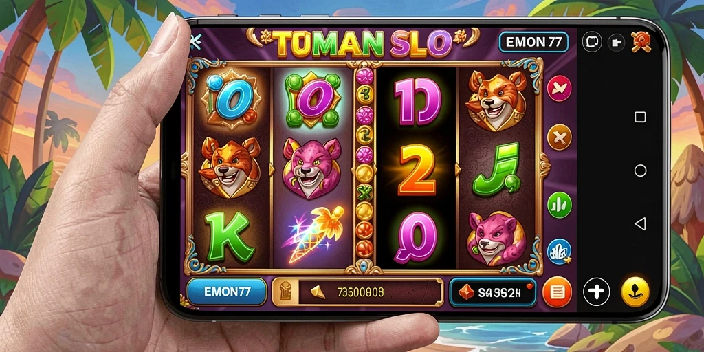 Tampilan gameplay Slot yang menyenangkan di EMON77.
