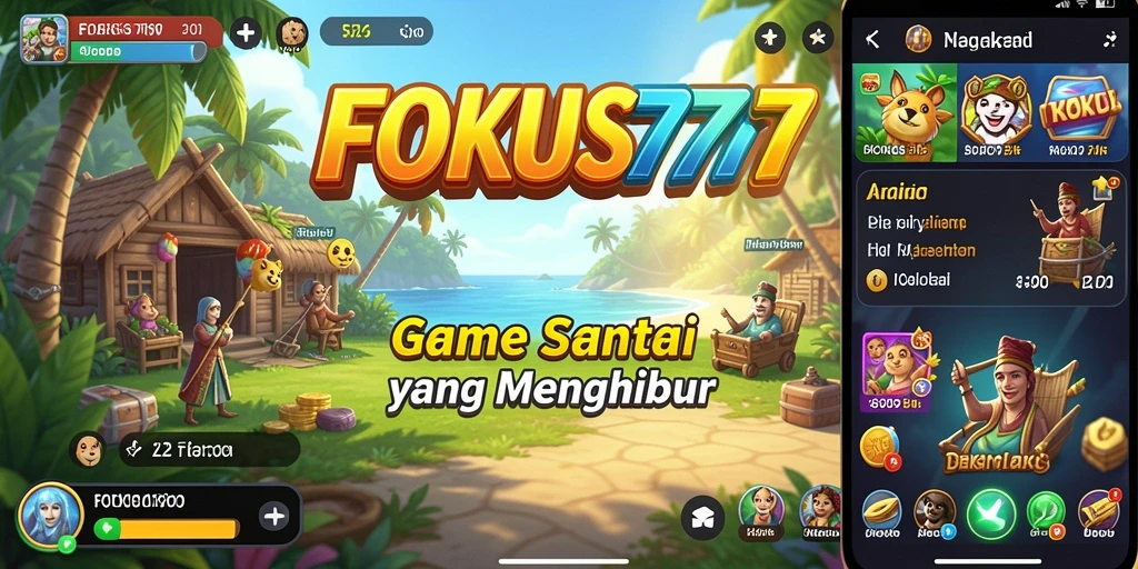 Screenshot gameplay FOKUS777 yang penuh warna dan menantang.
