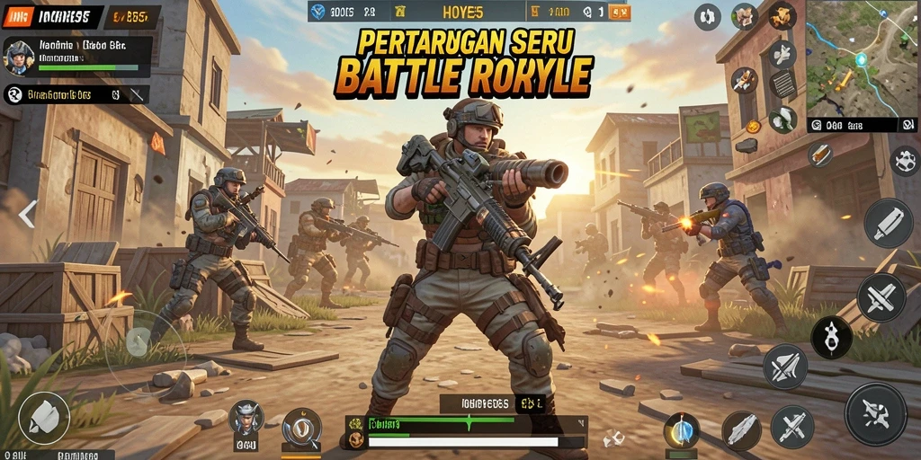 Gameplay HOYE55 dengan pertarungan seru antar pemain.