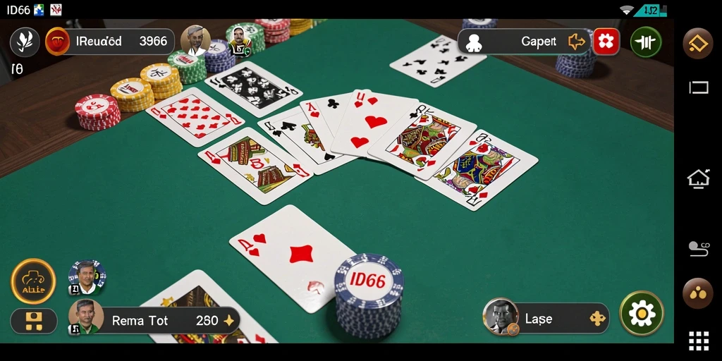 Tangkapan layar utama ID66 menampilkan gameplay Gaple yang seru dan interaktif.