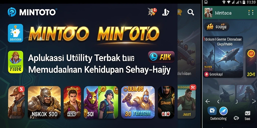 Screenshot MINTOTO menampilkan antarmuka aplikasi Utility yang user-friendly.