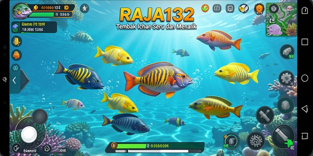 Gameplay seru di RAJA132 saat menangkap ikan di lautan.