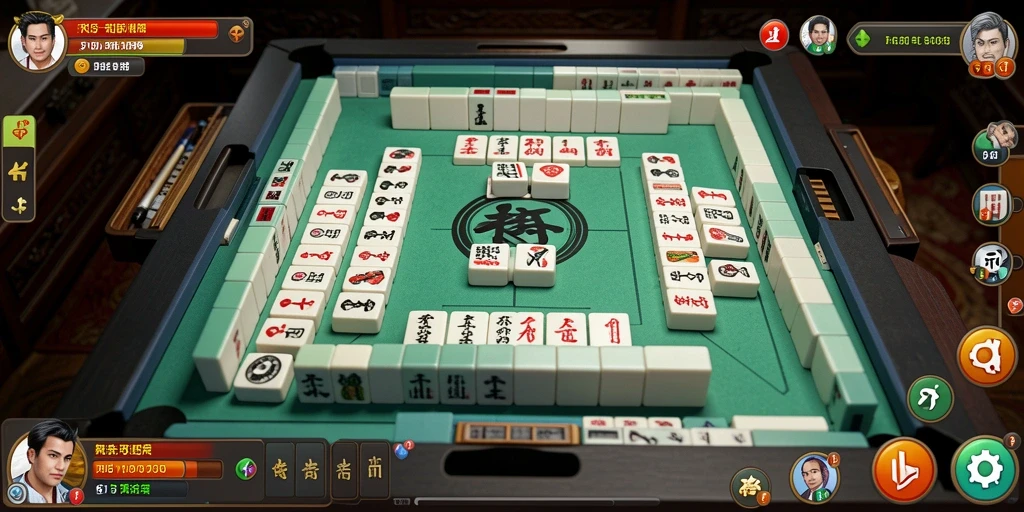 Screenshot gameplay menarik dari RK55 yang menunjukkan aksi Mahjong.