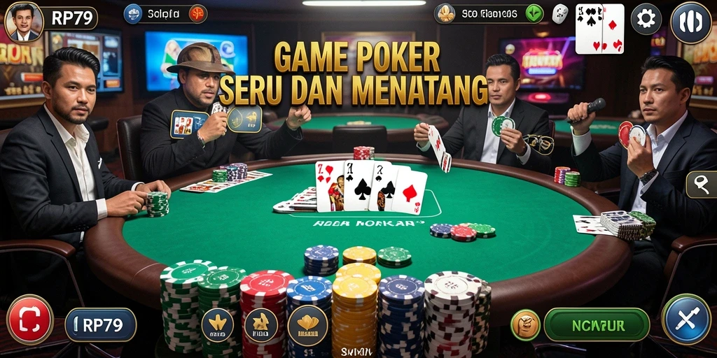 Tampilan gameplay poker yang menarik dan interaktif di RP79.