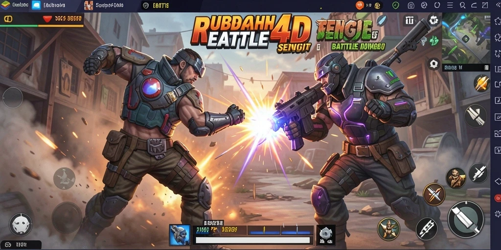 Gameplay seru RUBAH4D dalam pertarungan Battle Royale.