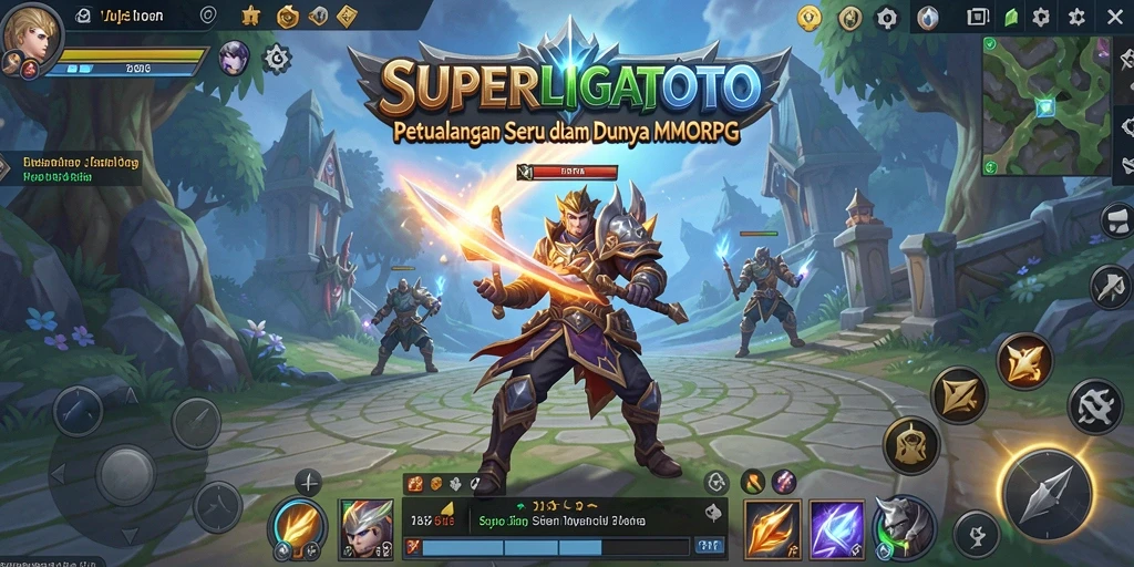 Tangkapan layar SUPERLIGATOTO menampilkan aksi seru dalam pertempuran MMORPG.
