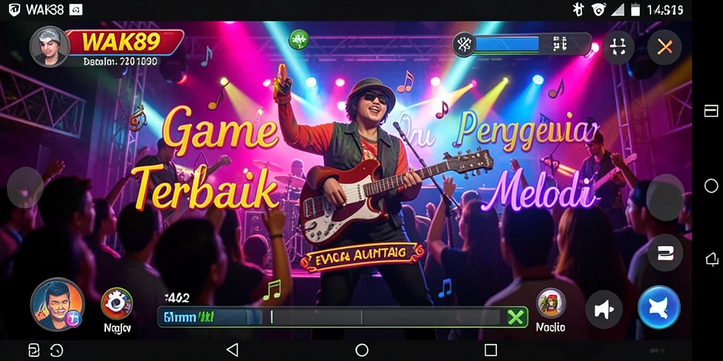 Screenshot gameplay WAK89 menampilkan keseruan bermain musik.
