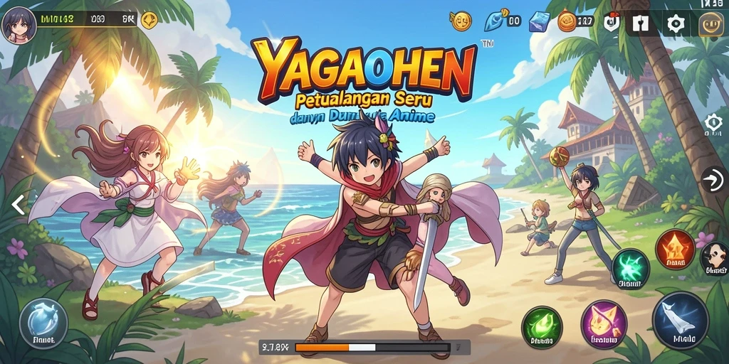 Screenshot gameplay YAGAOHEN menampilkan karakter beraksi di dunia Anime yang indah.